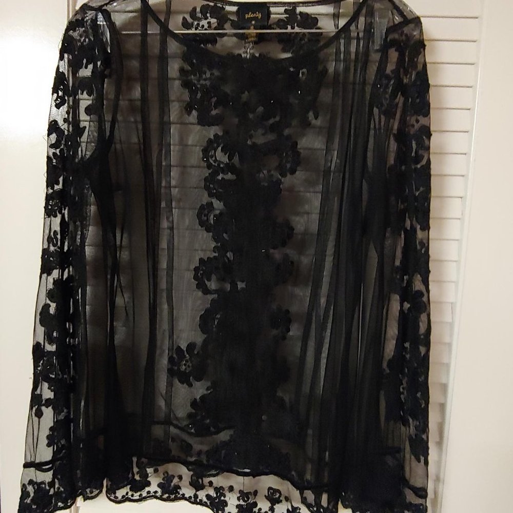 Vintage-Lacey sheer top
